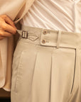Gianni | Pantaloni a vita alta con fibbia