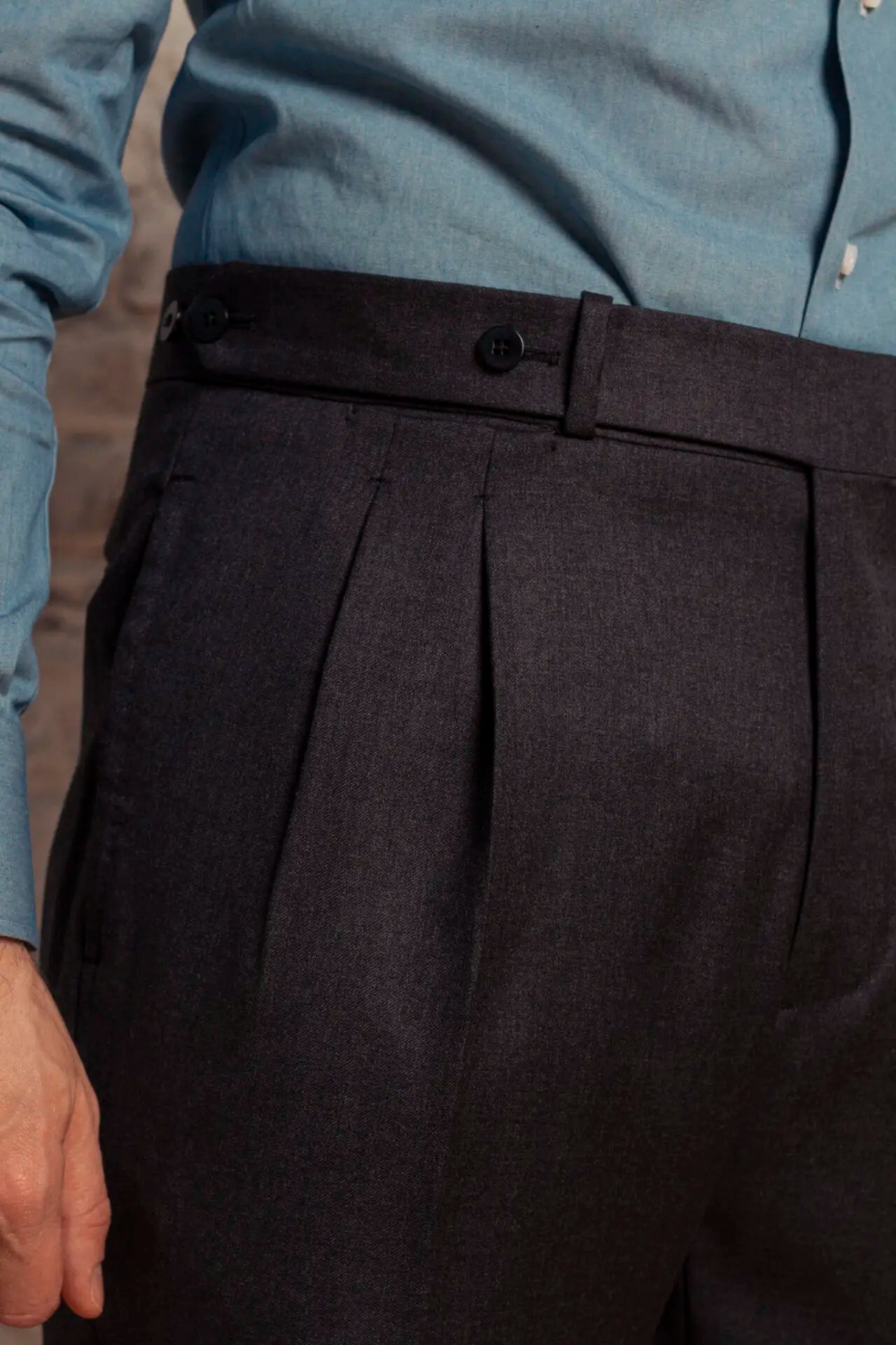 Vittorio | Pantalone a vita alta 3 bottoni