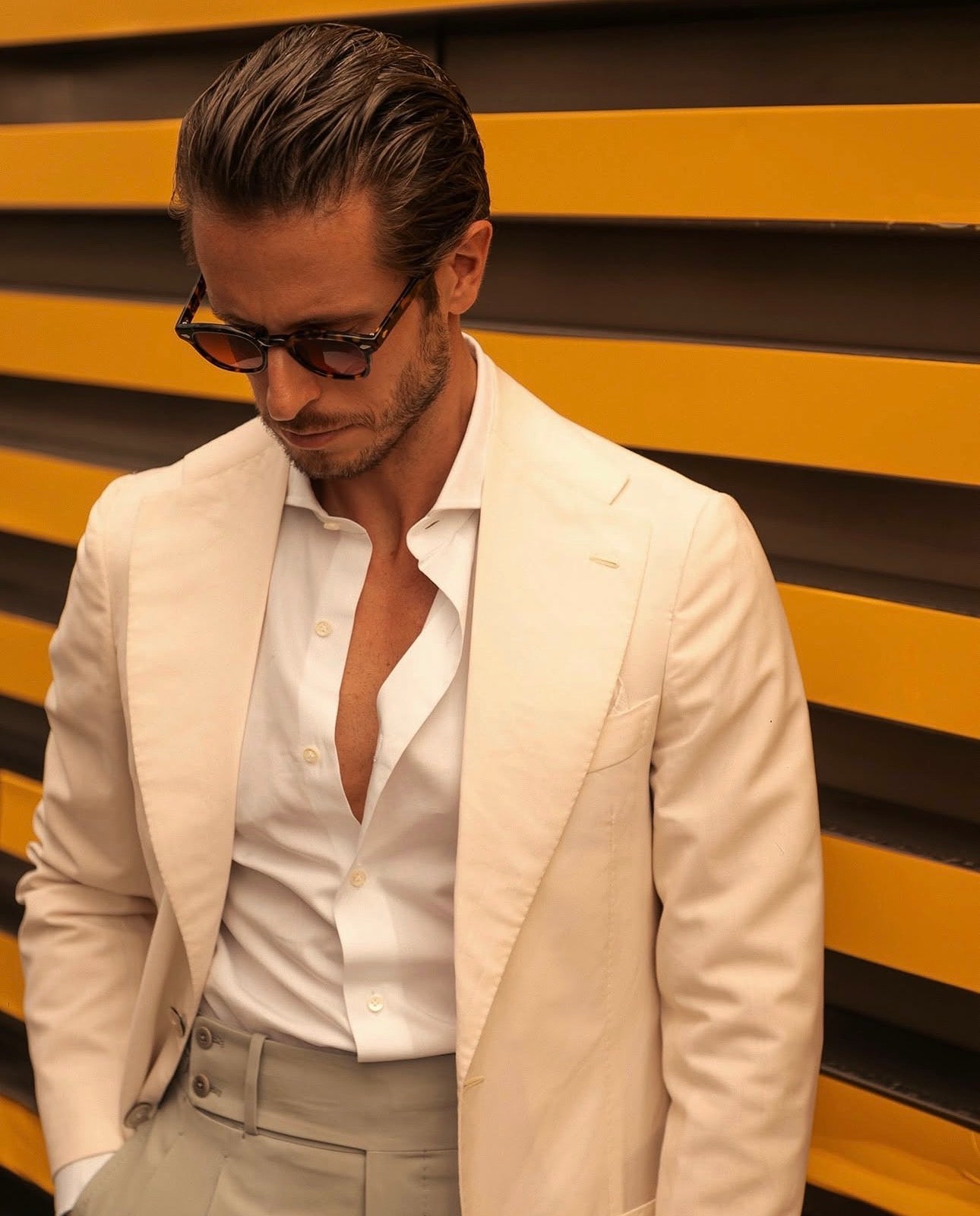 Gianni | Pantaloni a vita alta con fibbia