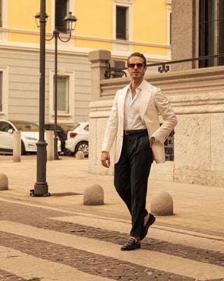 Marcello | Pantaloni a vita alta con pinces