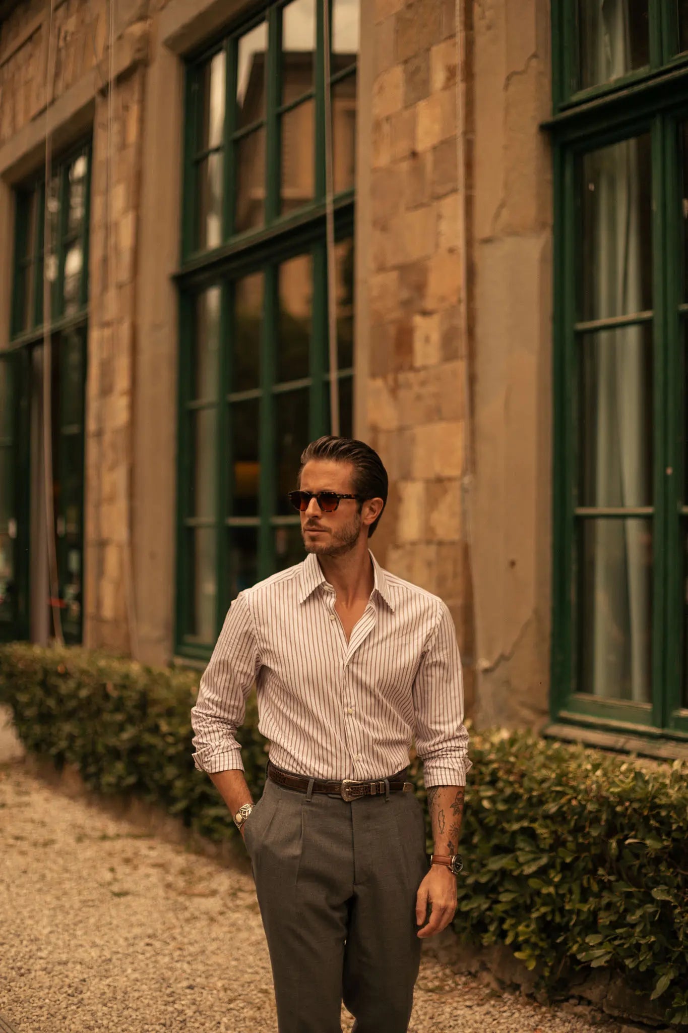 Marcello | Pantalone a vita alta con pinces