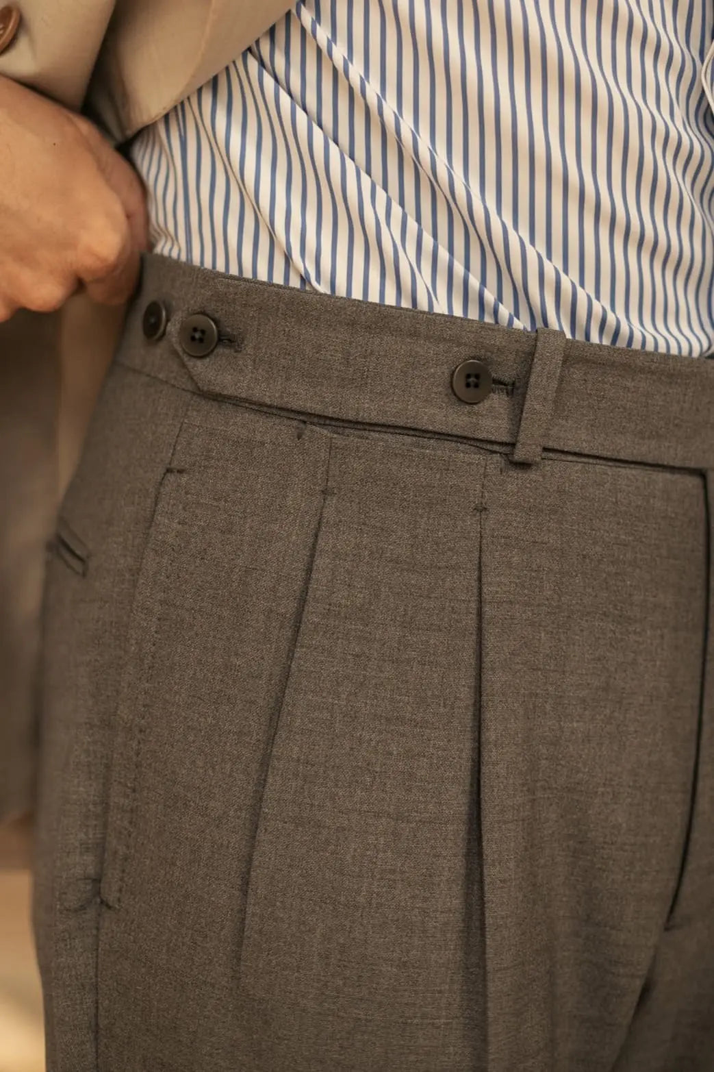 Vittorio | Pantalone a vita alta 3 bottoni